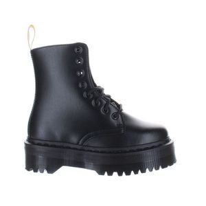Dr. Martens Womens Felix Rub Off Black Combat Boots Size 5 Medium (B, M)